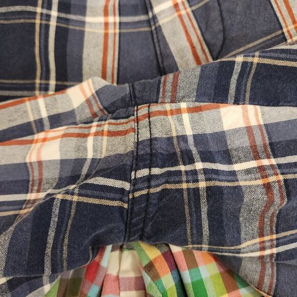 FALLS CREEK 100% Cotton Blue Red Plaid Cargo Utility Summer Beach Shorts Mens 40 - Picture 11 of 12